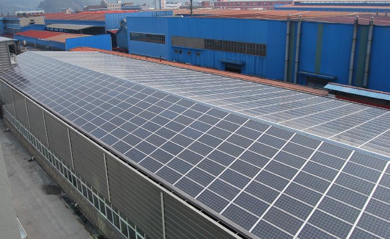 杭州桑尼能源300kw光伏bipv屋顶发电系统